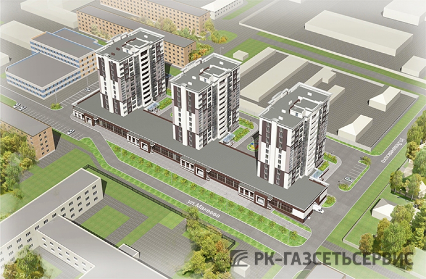 ЖК Макеевский. Московская обл., Коломна, Макеева ул., 3/1-3/3