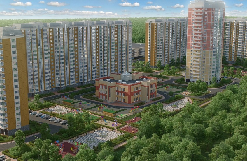 Мкр Катюшки. Московская обл., Лобня, Катюшки мкр., Ленина ул., ул. Катюшки, Физкультурная ул.