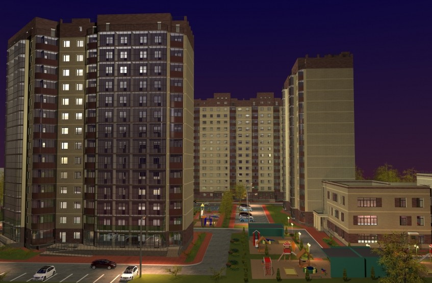 ЖК Центральный в Воскресенске. Московская обл., Воскресенск, Куйбышева ул., 47A, поз. 1-3