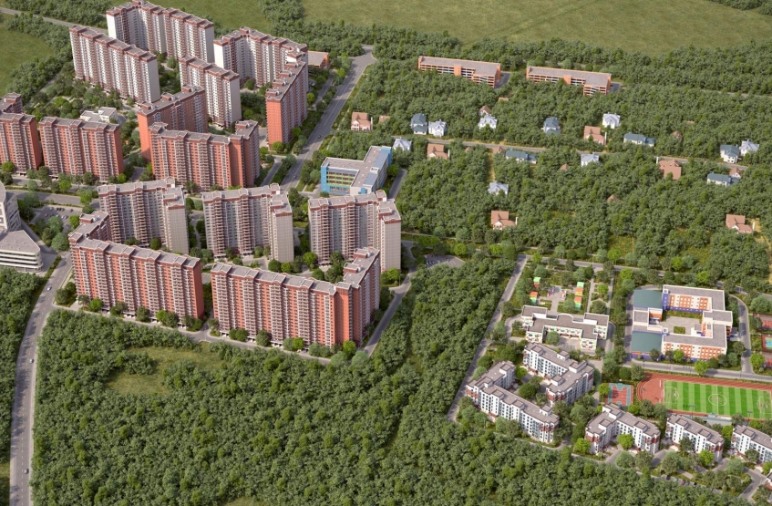 Мкр Южное Видное. Московская обл., Видное, Мкр Южное Видное, Берёзовая ул.