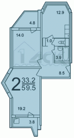 Планировка квартир в домах серии П-44Т
