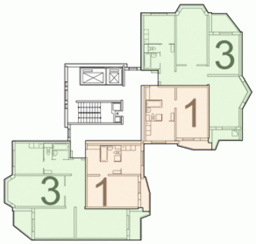 Планировка квартир в домах серии П-44Т
