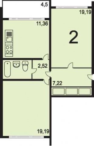 Планировка квартир в домах серии 121М