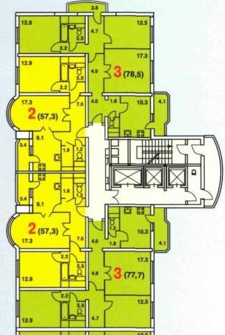Планировка квартир в домах серии И-155 ММ