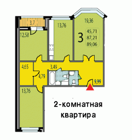 Планировка квартир в домах серии В-2002