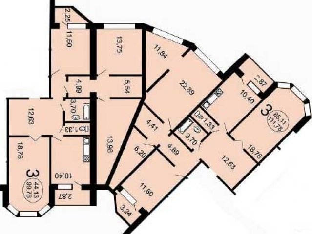 Планировка квартир в домах серии И-79-99