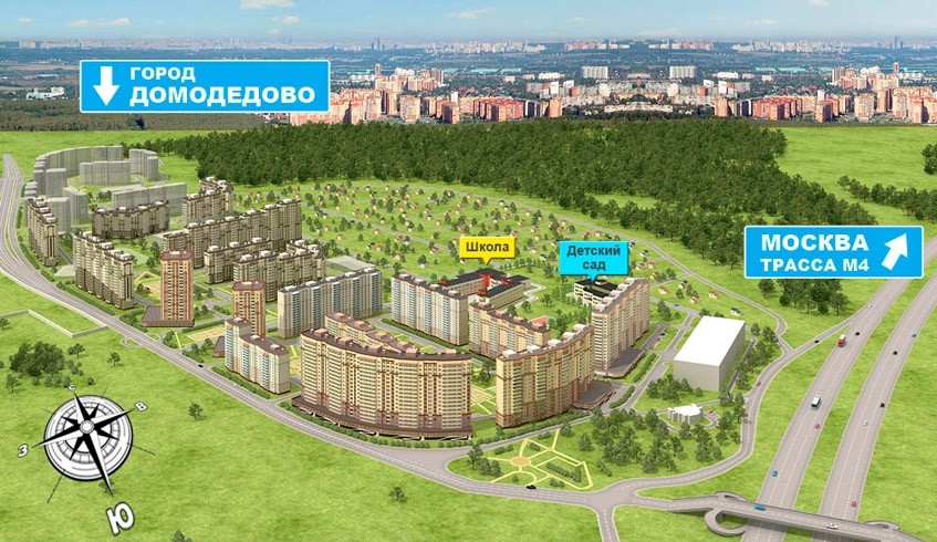 Мкр. Новое Домодедово. Московская обл., Домодедово, Новое Домодедово мкр, Курыжова ул.