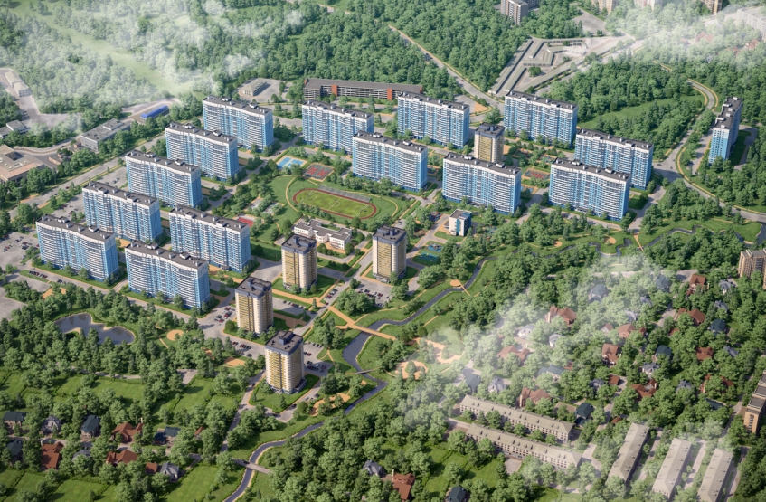 Мкр Лобня Сити. Московская обл., Лобня, Лобня Сити мкр.