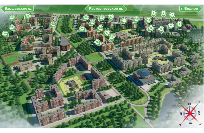 ЖК Государев дом. Московская обл., Ленинский р-н, Лопатино дер.,  1-19