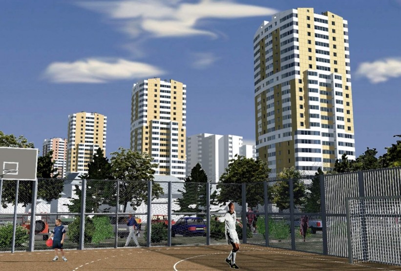 ЖК Москвич. Московская обл., Лобня, Москвич мкр., Центральная ул.