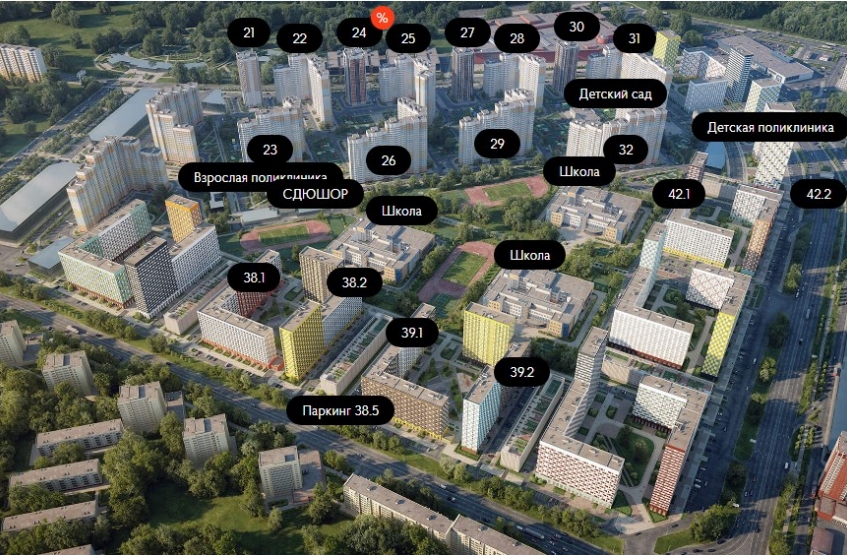 ЖК Ярославский в Мытищах. Московская обл., Мытищи, 16-й мкр., Борисовка ул.