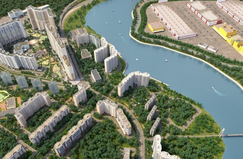 Мкр Спасский мост в Красногорске. Московская обл., Красногорск, Спасский Мост мкр., Спасская ул.