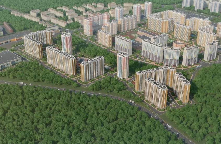 Микрорайон Катюшки 2. Московская обл., Лобня, Юности ул.