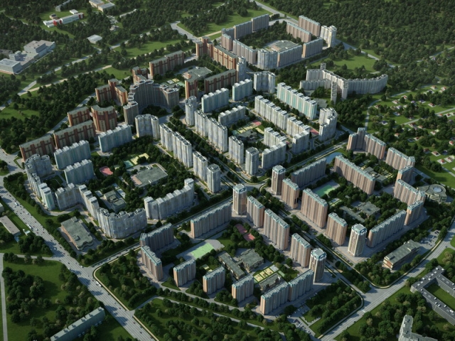 Мкр. Центр-2. Московская обл., Балашиха, Железнодорожный мкр., Струве ул.